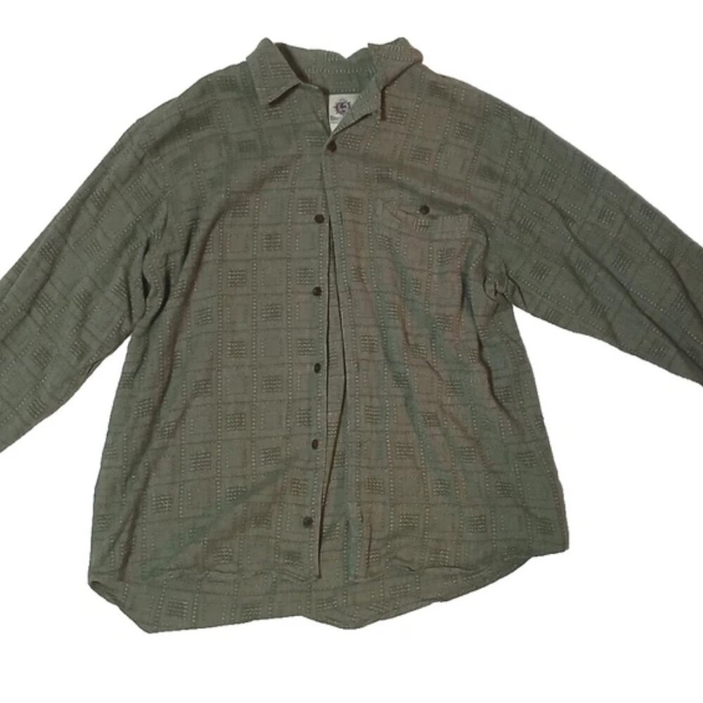 The Territory Ahead Medium Long Sleeve Button Down Dress Shirt Green